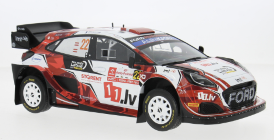 FORD PUMA RALLY1 #22 M.SESKS - R.FRANCIS RALLY POLAND 2024 IXO 1/18