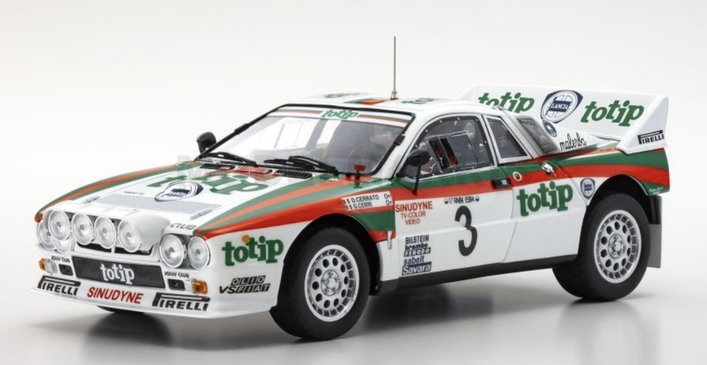 LANCIA 037 TOTIP N 3 RALLY ISOLA D'ELBA 1985 KYOSHO 1/18