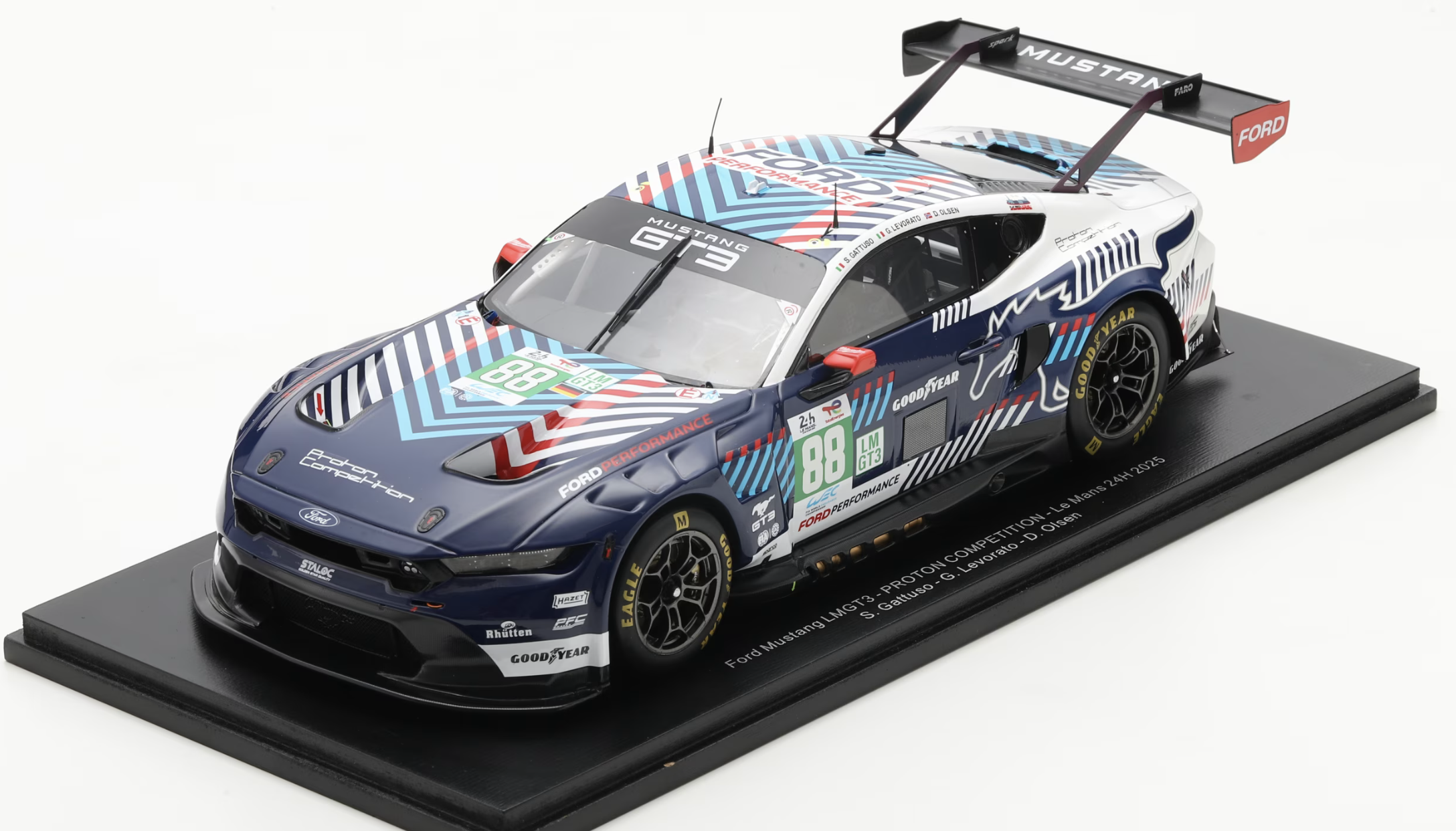 Ford Mustang LMGT3 No.88 PROTON COMPETITION Le Mans 24H 2025 S. Gattuso - G. Levorato - D. Olsen SPARK 1/18