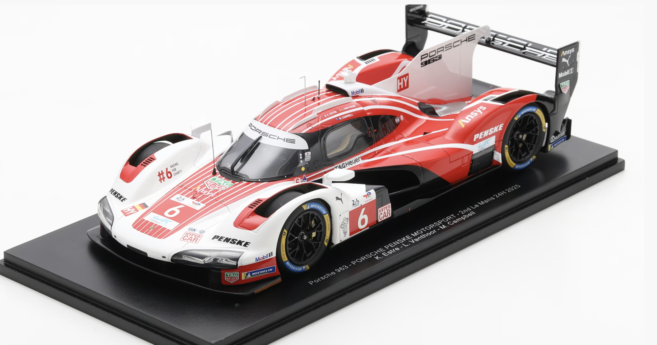 Porsche 963 No.6 PORSCHE PENSKE MOTORSPORT 2nd Le Mans 24H 2025 K. Estre - L. Vanthoor - M. Campbell SPARK 1/18
