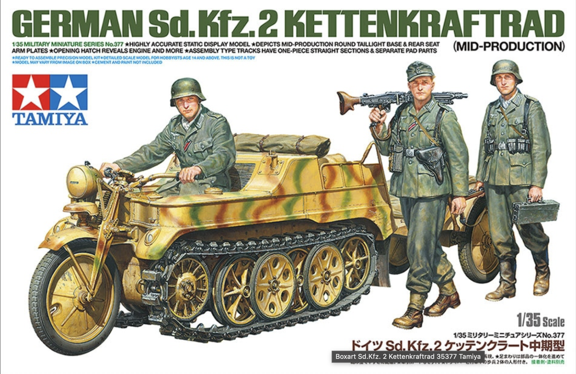 German Sd.Kfz. 2 Kettenkraftrad 1/35 TAMIYA