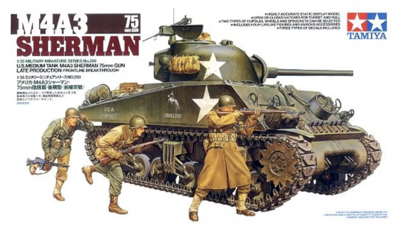 U.S. Medium Tank M4A3 Sherman 1/35 TAMIYA