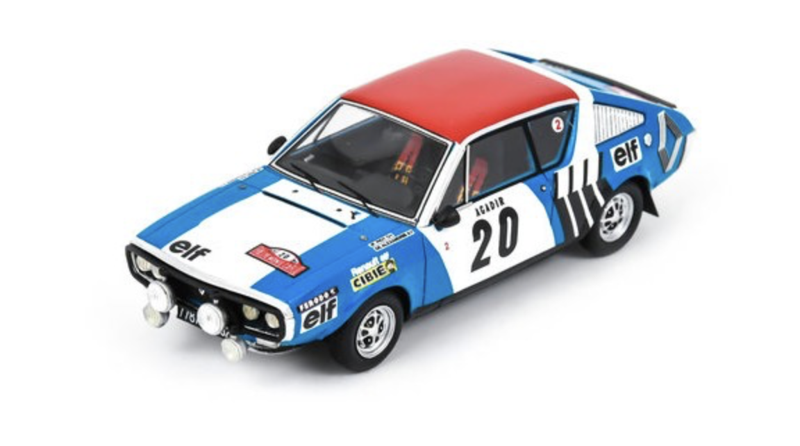 RENAULT 17 N°20 5ème Rallye Monte Carlo 1975 J-F. Piot - J. De Alexandris 1/43 SPARK
