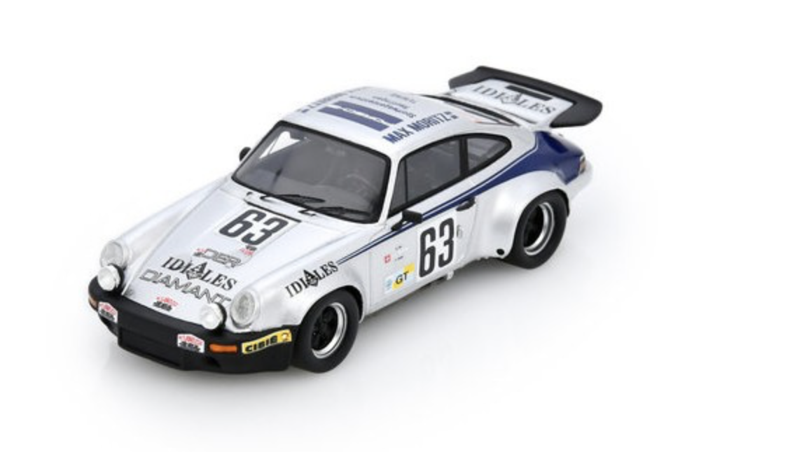 PORSCHE Carrera RS 3.0 N°63 19ème 24H Le Mans 1975 J-C. Bering - K. Utz - H. Godel 1/43 SPARK