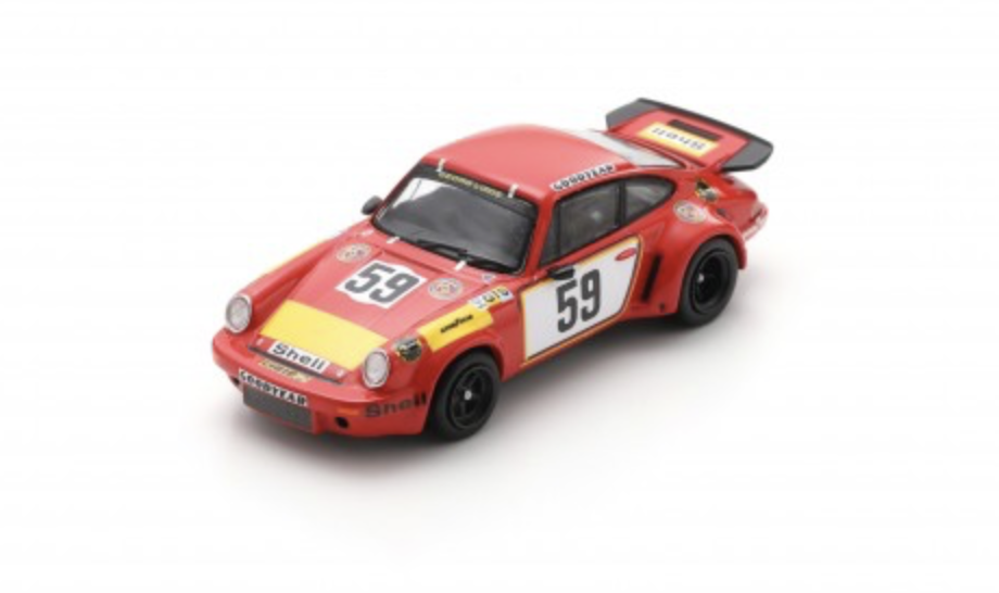 PORSCHE 911 Carrera RSR 3.0 N°59 24H Le Mans 1975 T. Schenken - H. Ganley 1/64 SPARK