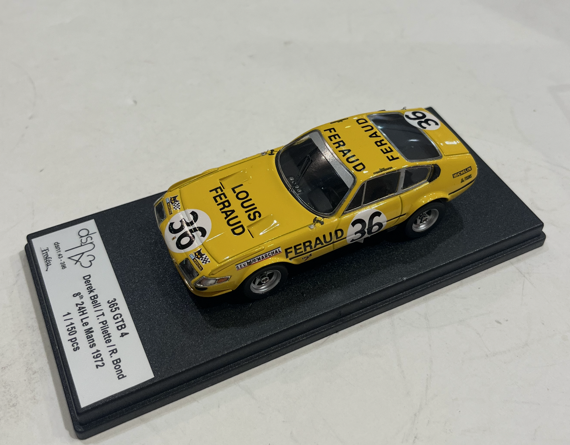 FERRARI 365 GTB 4  # 36 24H LE MANS 1972 DSN 1/43