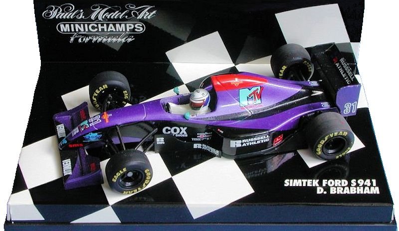 F1 SIMTEK FORD S941 RATZENBERGER 1994 MINICHAMPS 1/43°