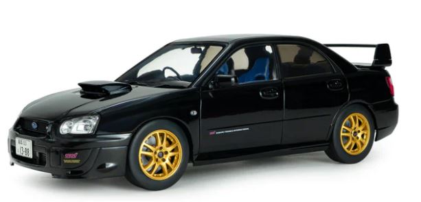 Subaru Impreza WRX STI Java Black Pearl Solido 1/18