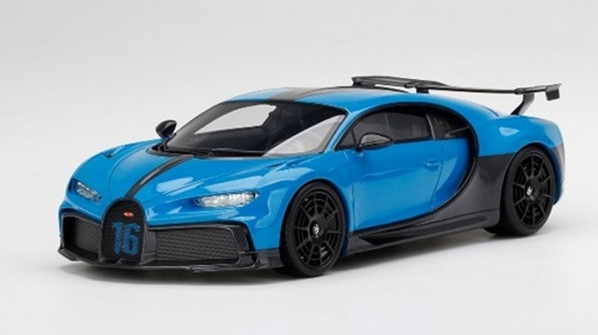 BUGATTI CHIRON PUR SPORT AGILE BLEU TOP SPEED 1/18°