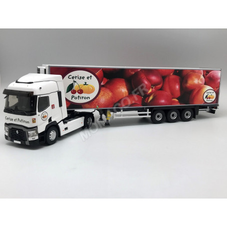 RENAULT T 460 REMORQUE FRIGO CERISE ET POTIRON ELIGOR 1/43°