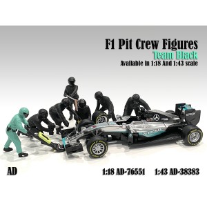 PIT CREW FIGURE SET MERCEDES AMERICAN DIORAMA 1/18°