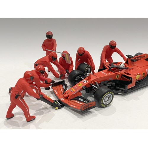 SET DE FIGURINES MECANICIENS FERRARI AMERICAN DIORAMA 1/18°