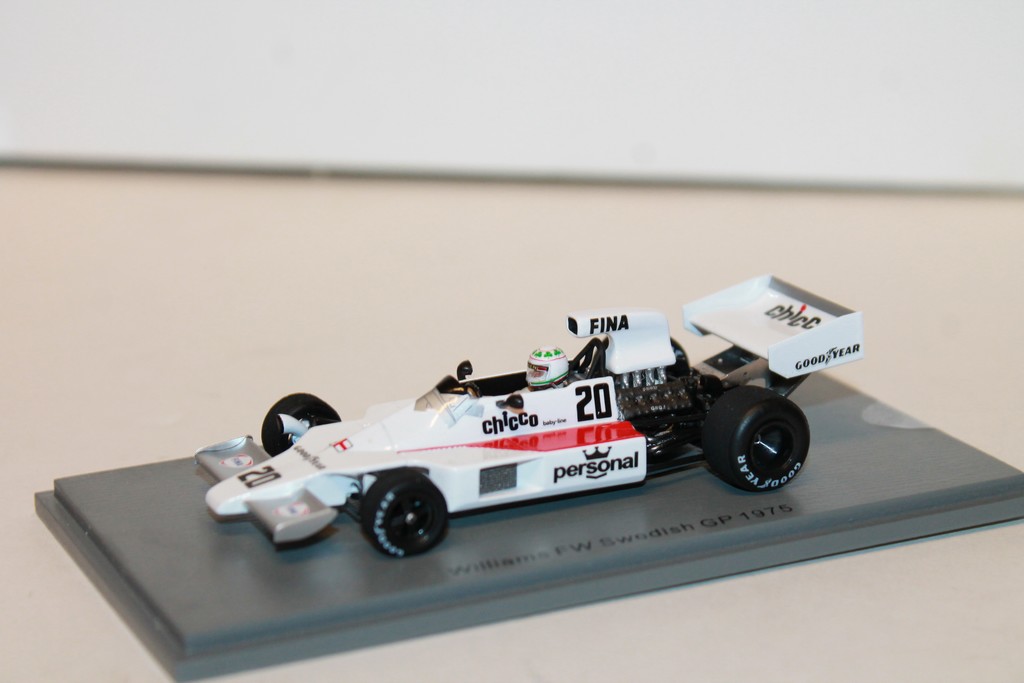 WILLIAMS FW DAMIEN MAGEE SWEDISH GP 1975 SPARK 1/43°