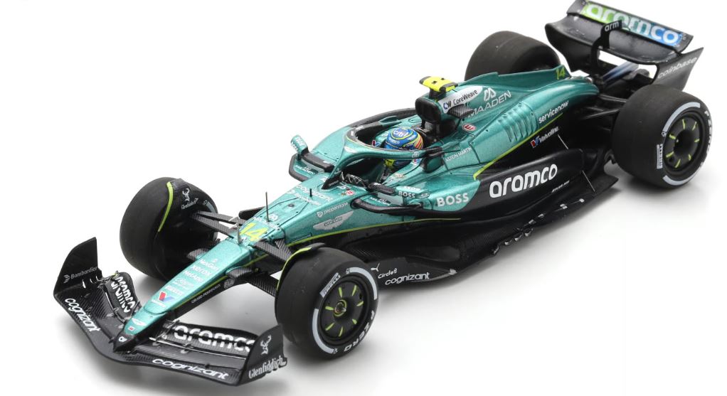 Aston Martin AMR25 No.14 Aston Martin Aramco Formula One Team 5th Hungarian GP 2025 Fernando Alonso Spark 1/43