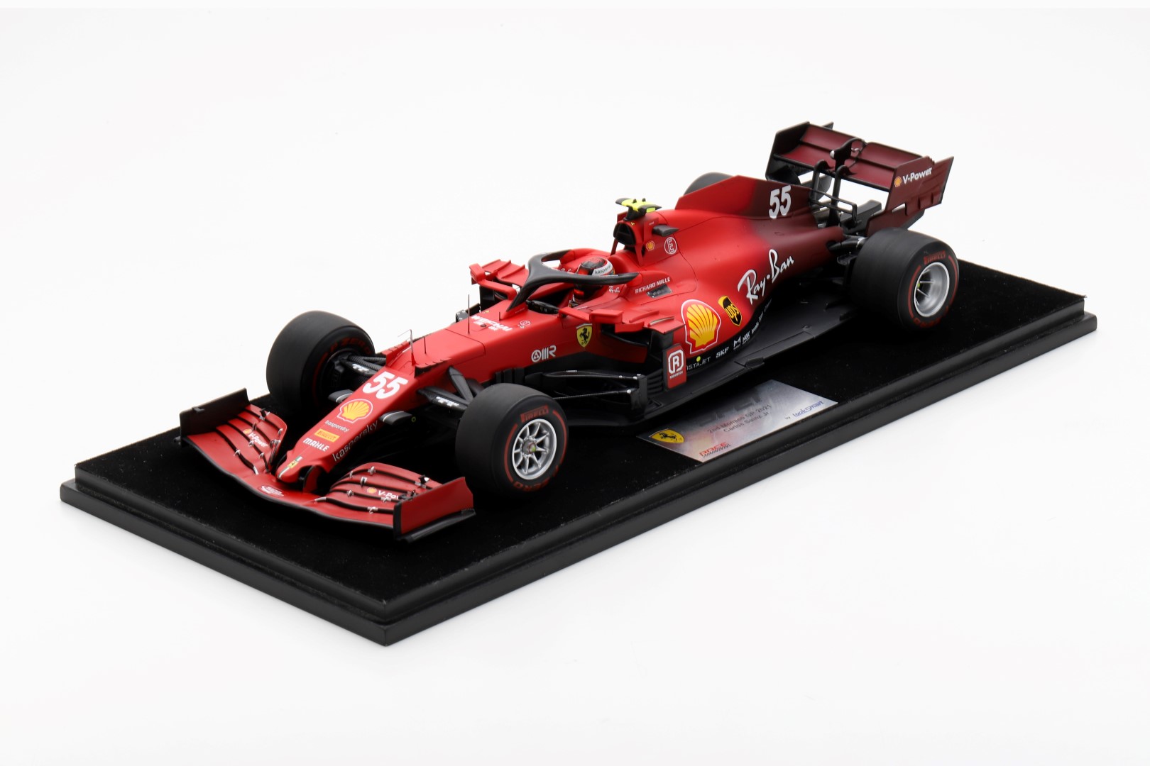 FERRARI S21 N°55 SAINZ 2nd MONACO GP 2021 LOOKSMART 1/18°