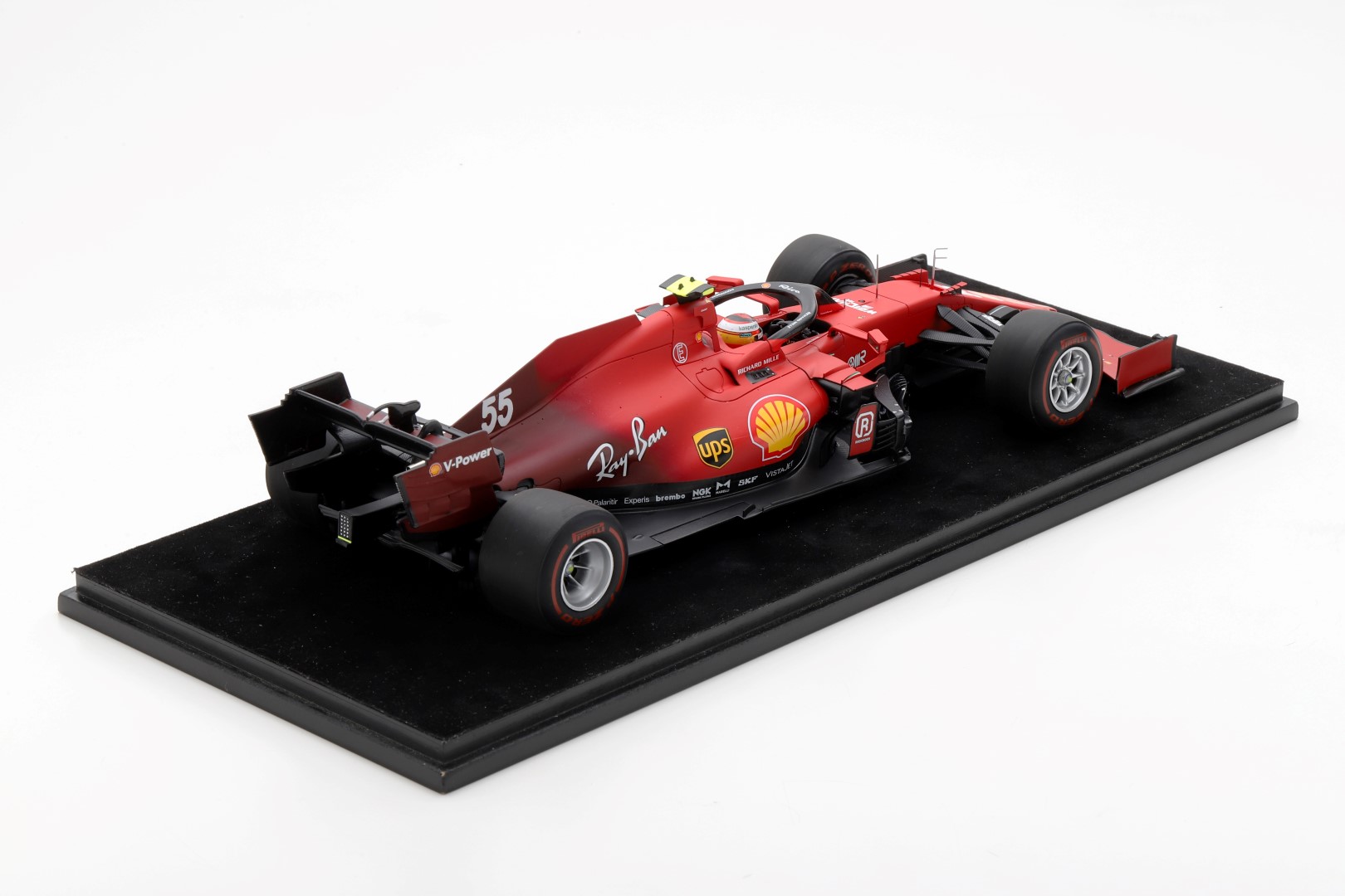 FERRARI S21 N°55 SAINZ 2nd MONACO GP 2021 LOOKSMART 1/18°