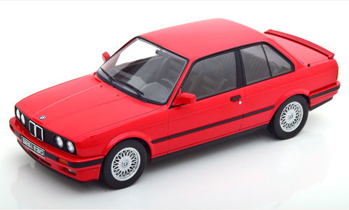 BMW 325I M-PAKET 1 1987 ROUGE KK SCALE 1/18°