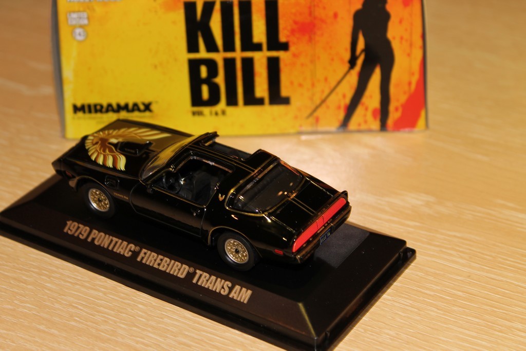 1980 Echelle 1/43 86452 Pontiac Firebird Trans Am Kill Bill Noir/Or Greenlight Collectibles 