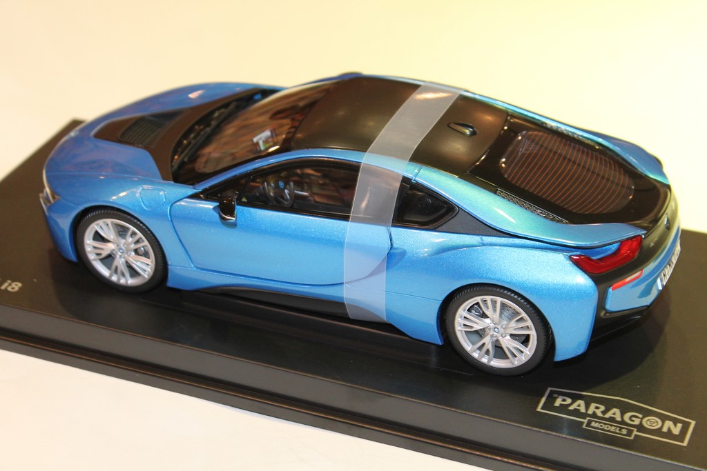 BMW I8 BLEU 2015 PARAGON 1/18°