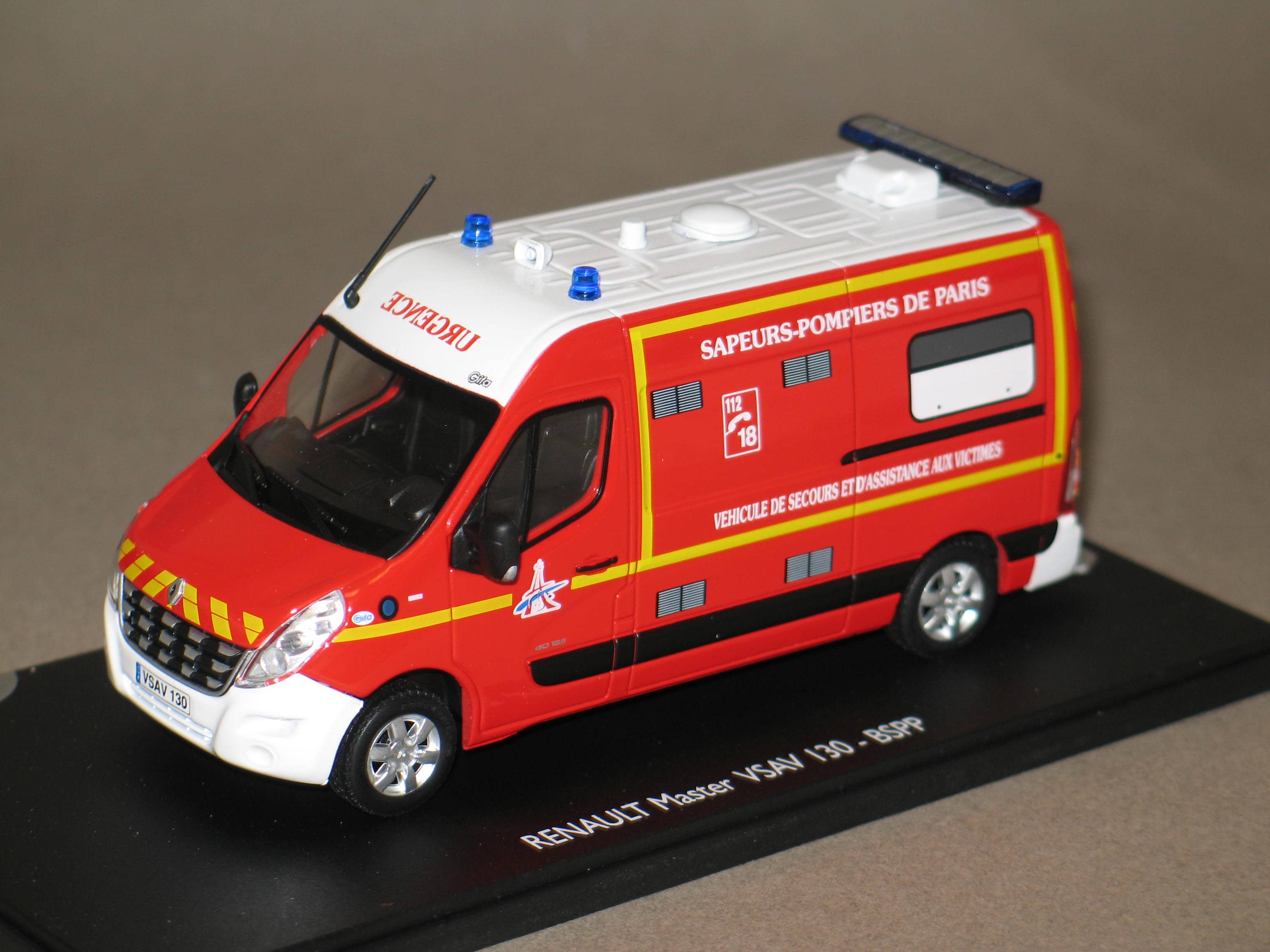 Renault Master VEC BSPP 2019 – Pompier – Eligor 118010 – 1/43 – Neuf