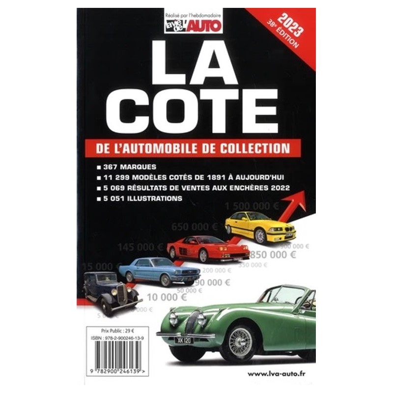 LA COTE DE L'AUTOMOBILE DE COLLECTION 2023