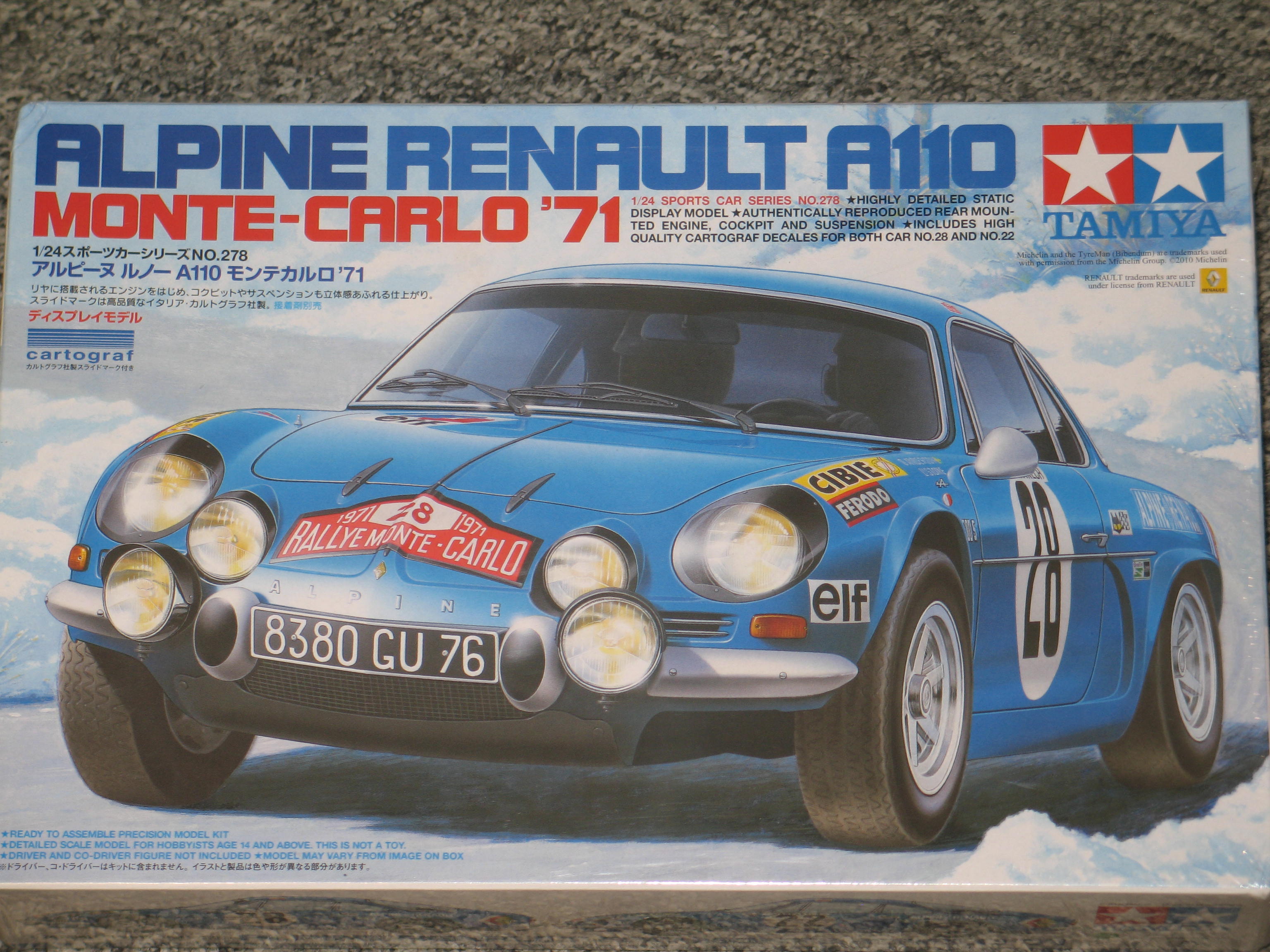 RENAULT ALPINE A110 MC 1971 TAMIYA 1/24°