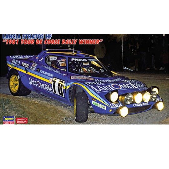 LANCIA STRATOS HF 1981 TOUR DE CORSE VAINQUEUR HASEGAWA 1/24°