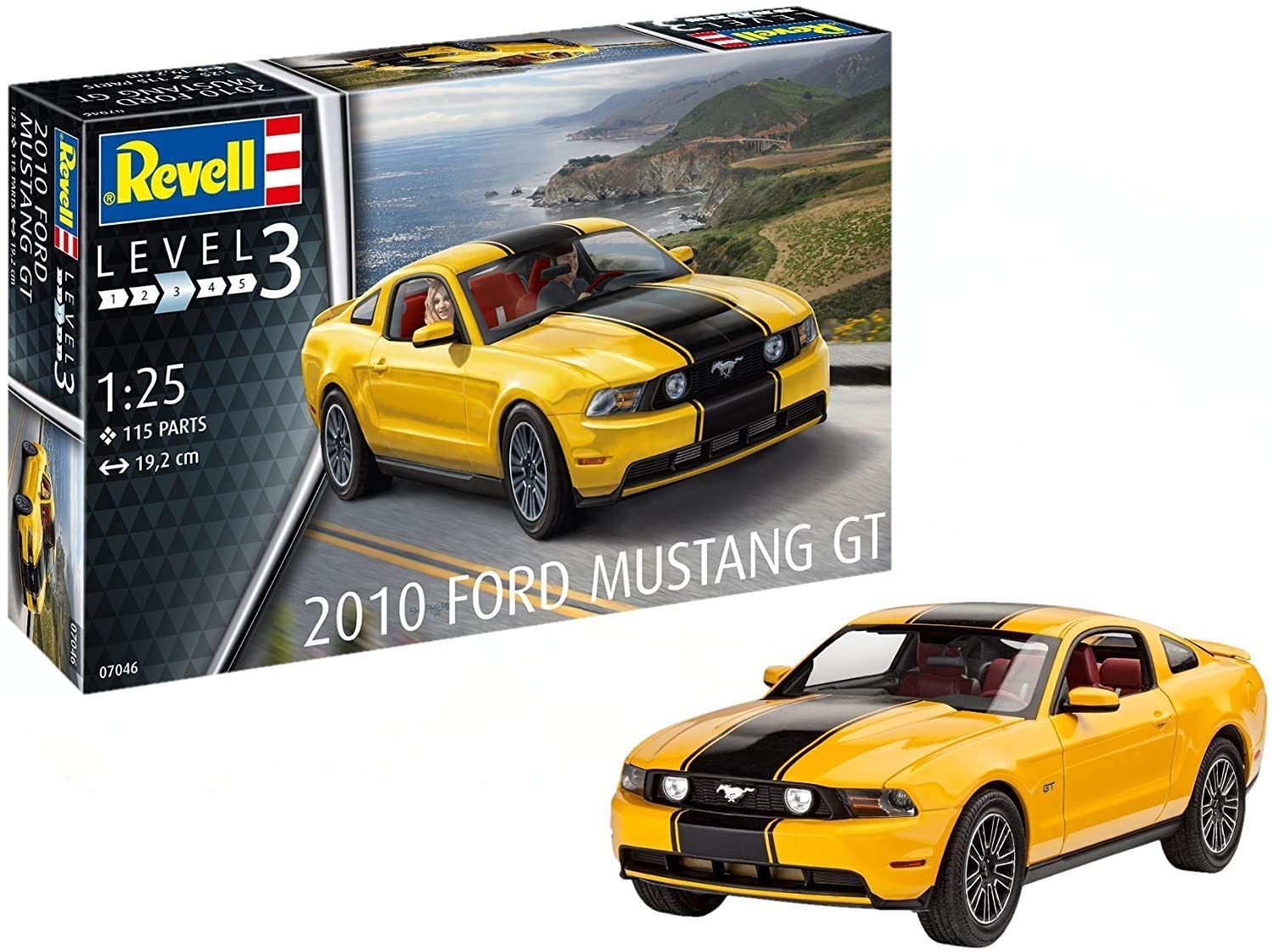 FORD MUSTANG GT JAUNE 2010 REVELL 1/25°