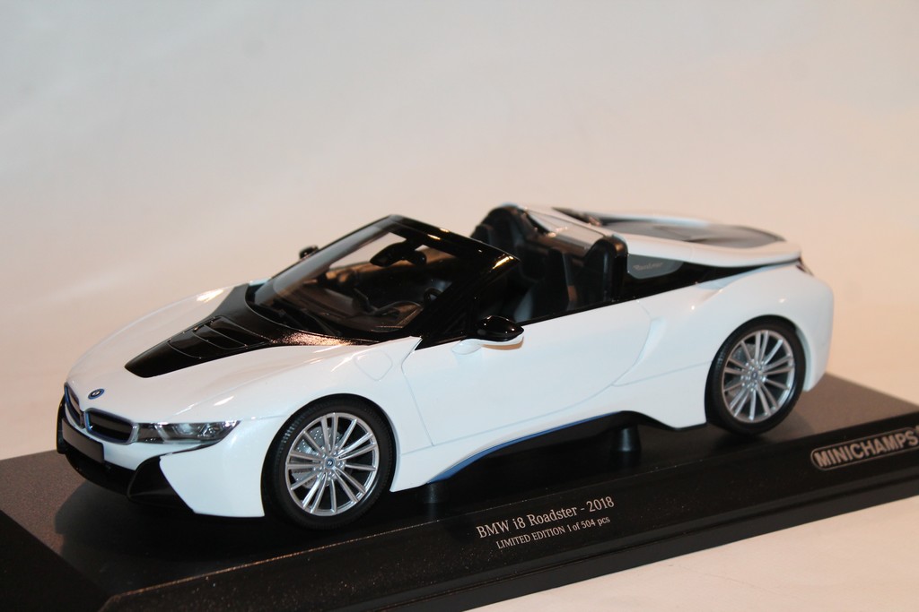 BMW I8 ROADSTER 2018 BLANCHE MINICHAMPS 1/18°