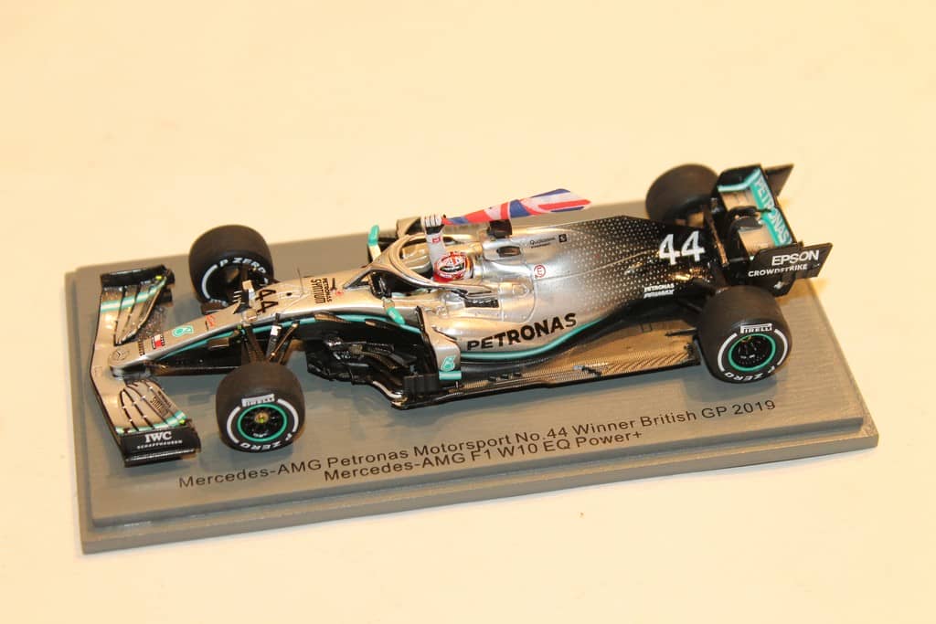 MERCEDES AMG F1 W10 #44 WNR BRITISH GP 2019 SPARK 1/43°