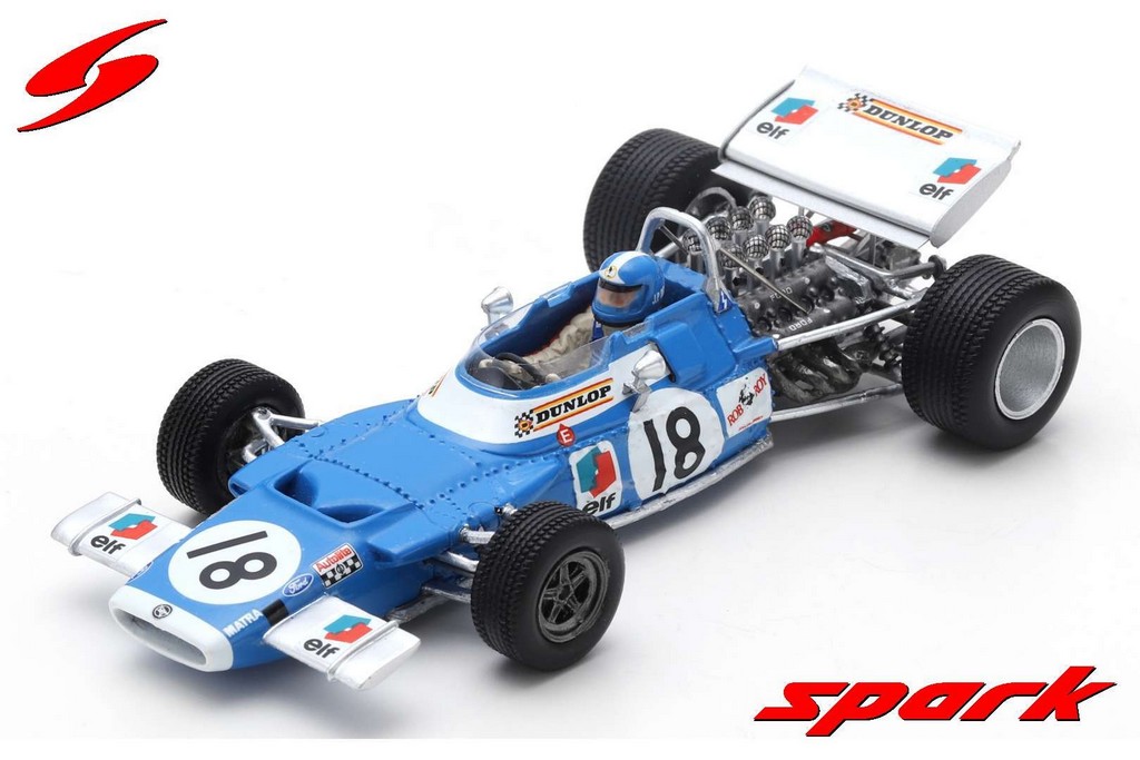 ミニカー Quartzo 4015,4016 MATORA MS80 SPA 1969 MATRA MS80 GP CANADA 69 N°18 SPARK 1/43°