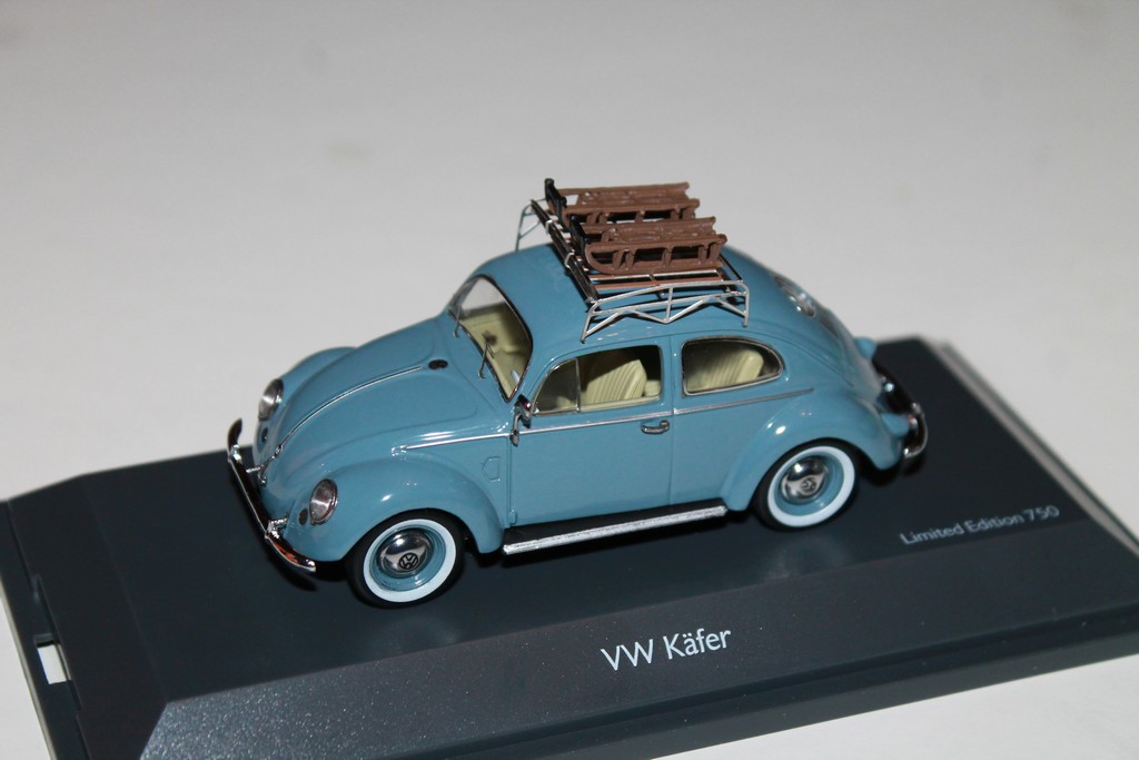 VW COX  SPLIT+GALERIE+SKIS 1955 SCHUCO 1/43°