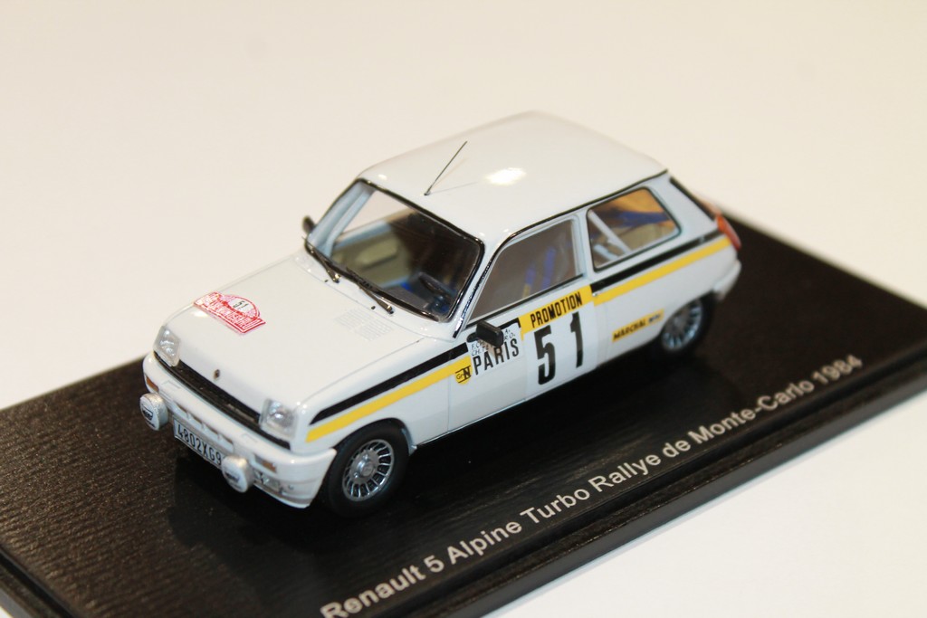 RENAULT 5 ALPINE TURBO N°51 RALLYE MONTE CARLO 1984 SPARK 1/43°