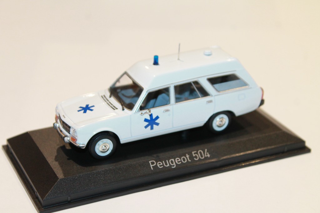 PEUGEOT 504 BREAK AMBULANCE 1979 NOREV 1/43°