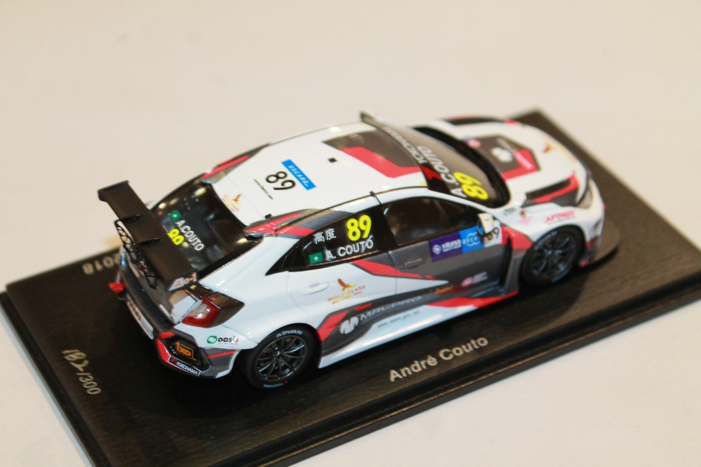 HONDA CIVIC TYPE R TCR WTCR MACAU GUIA RACE 2018 SPARK 1/43°