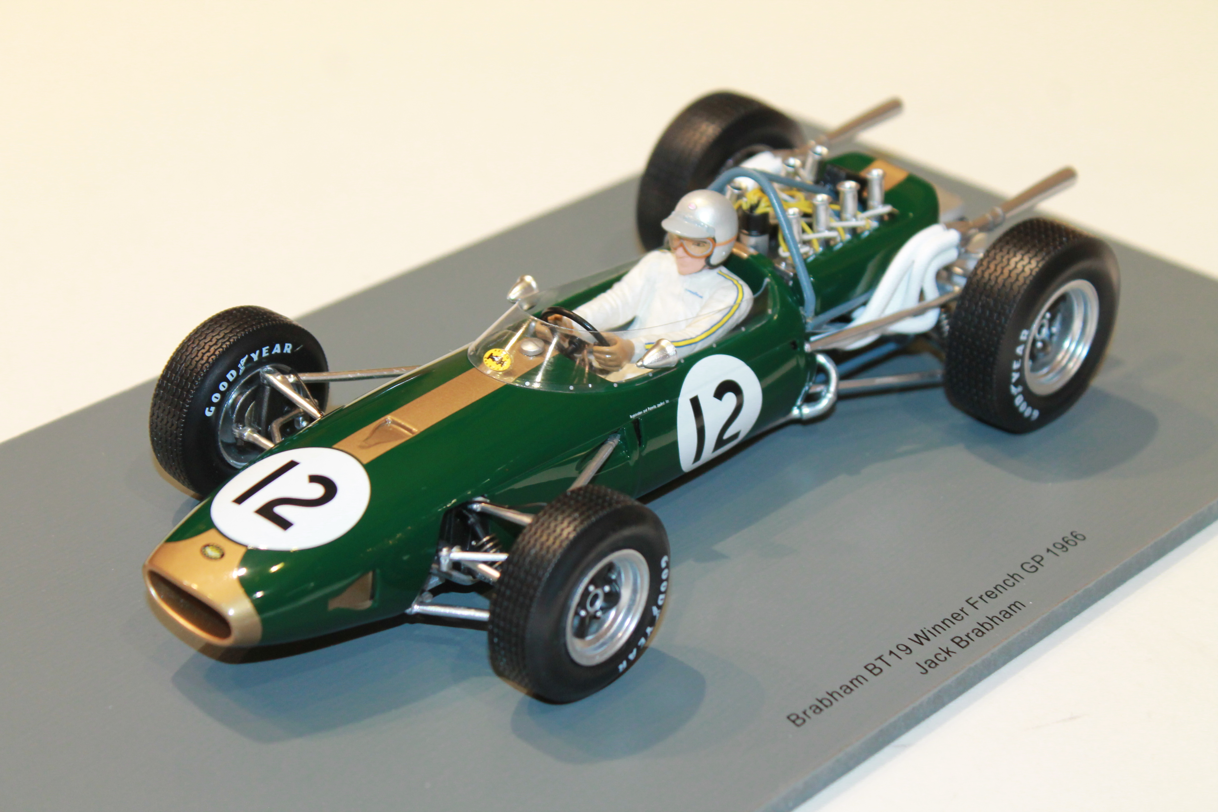 BRABHAM BT19 N°12 WINNER FRENCH GP 1966 SPARK 1/18°
