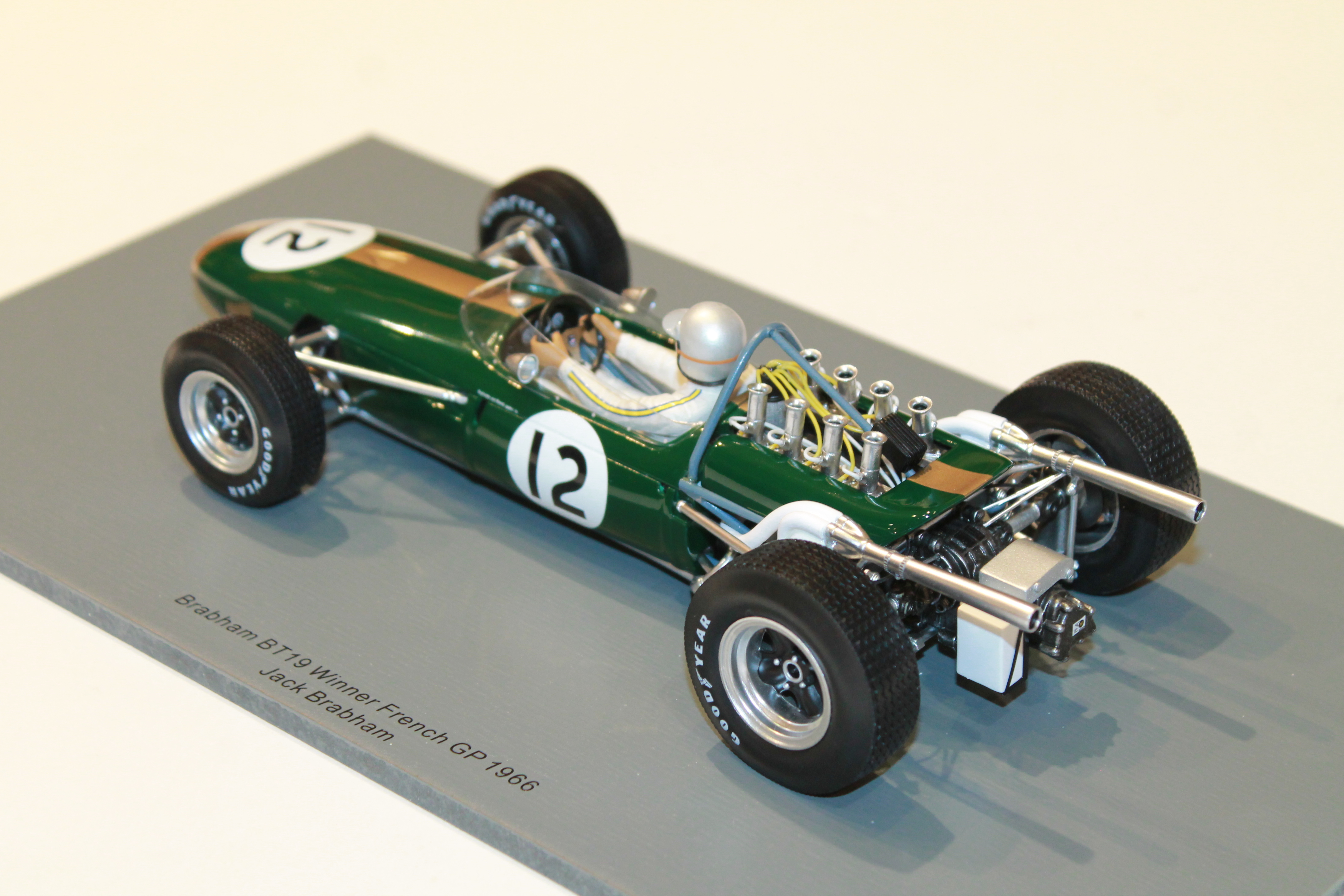 BRABHAM BT19 N°12 WINNER FRENCH GP 1966 SPARK 1/18°