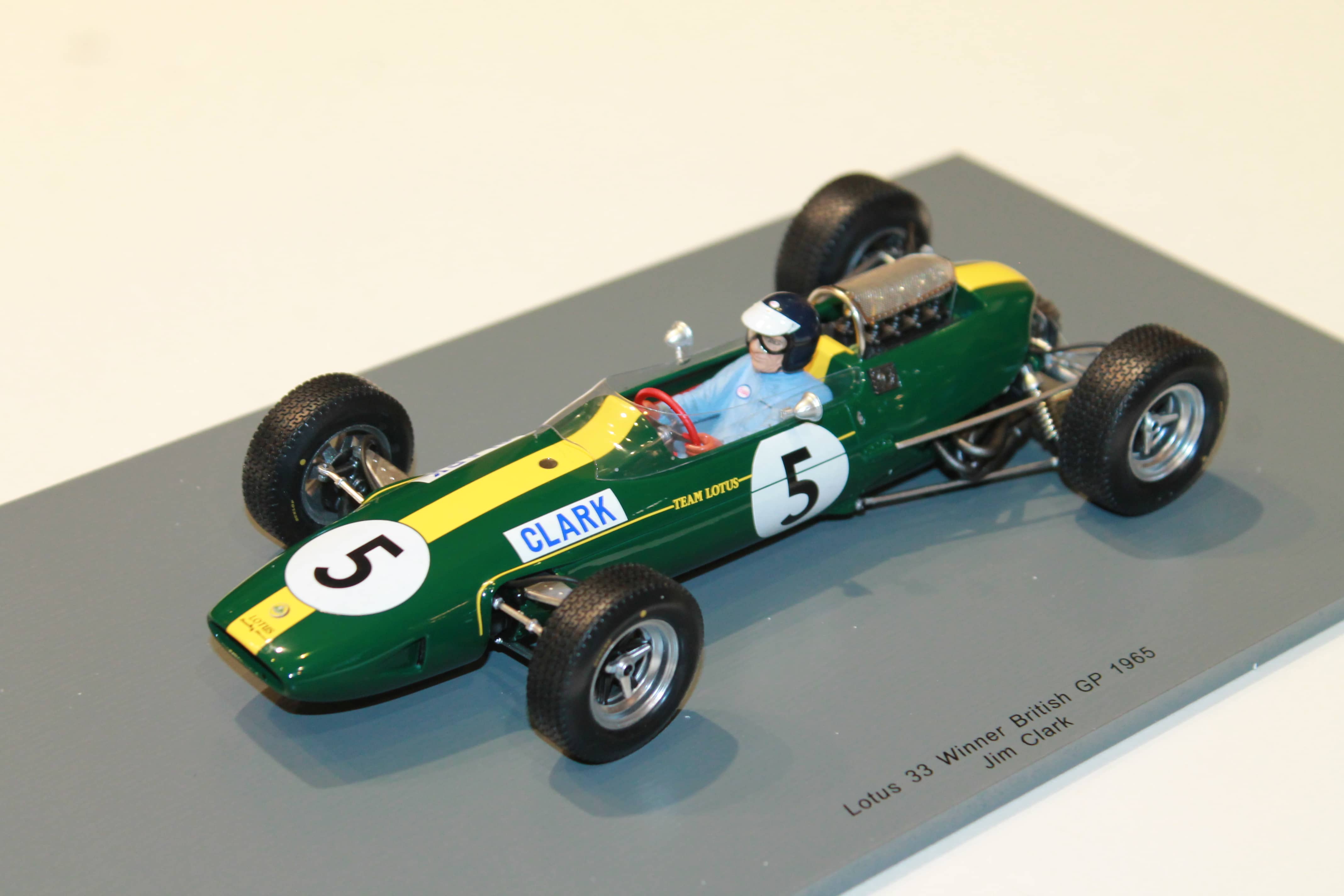 LOTUS 33 N°5 WINNER BRITISH GP 1965 SPARK 1/18°
