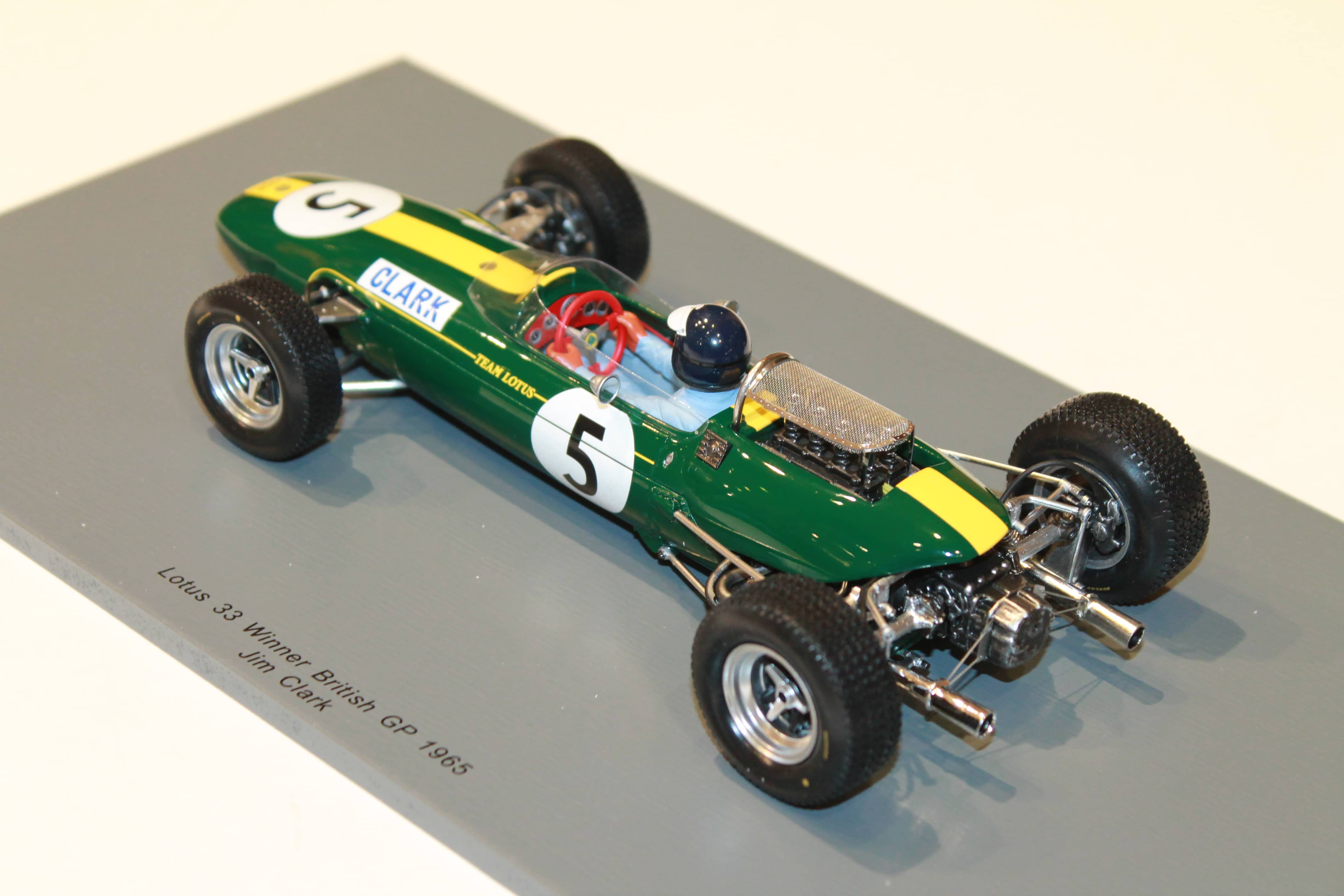 LOTUS 33 N°5 WINNER BRITISH GP 1965 SPARK 1/18°