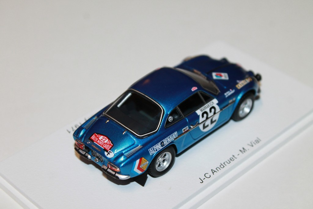 ALPINE A110 N°22 4TH MONTE CARLO RALLYE 1971 SPARK 1/43°