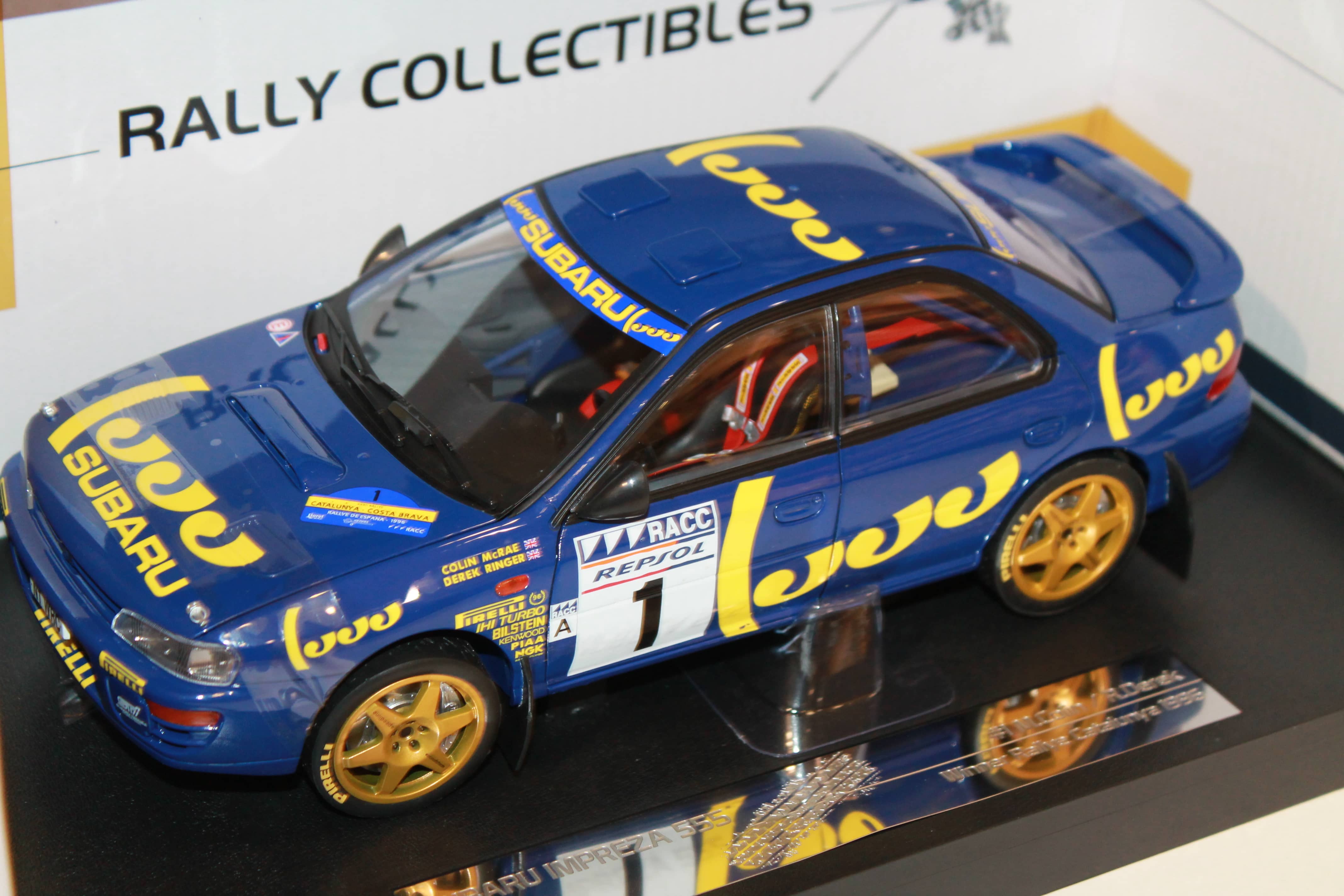SUBARU IMPREZA 555 N°1 WINNER RALLYE CATALUNYA 1996 SUNSTAR 1/18°