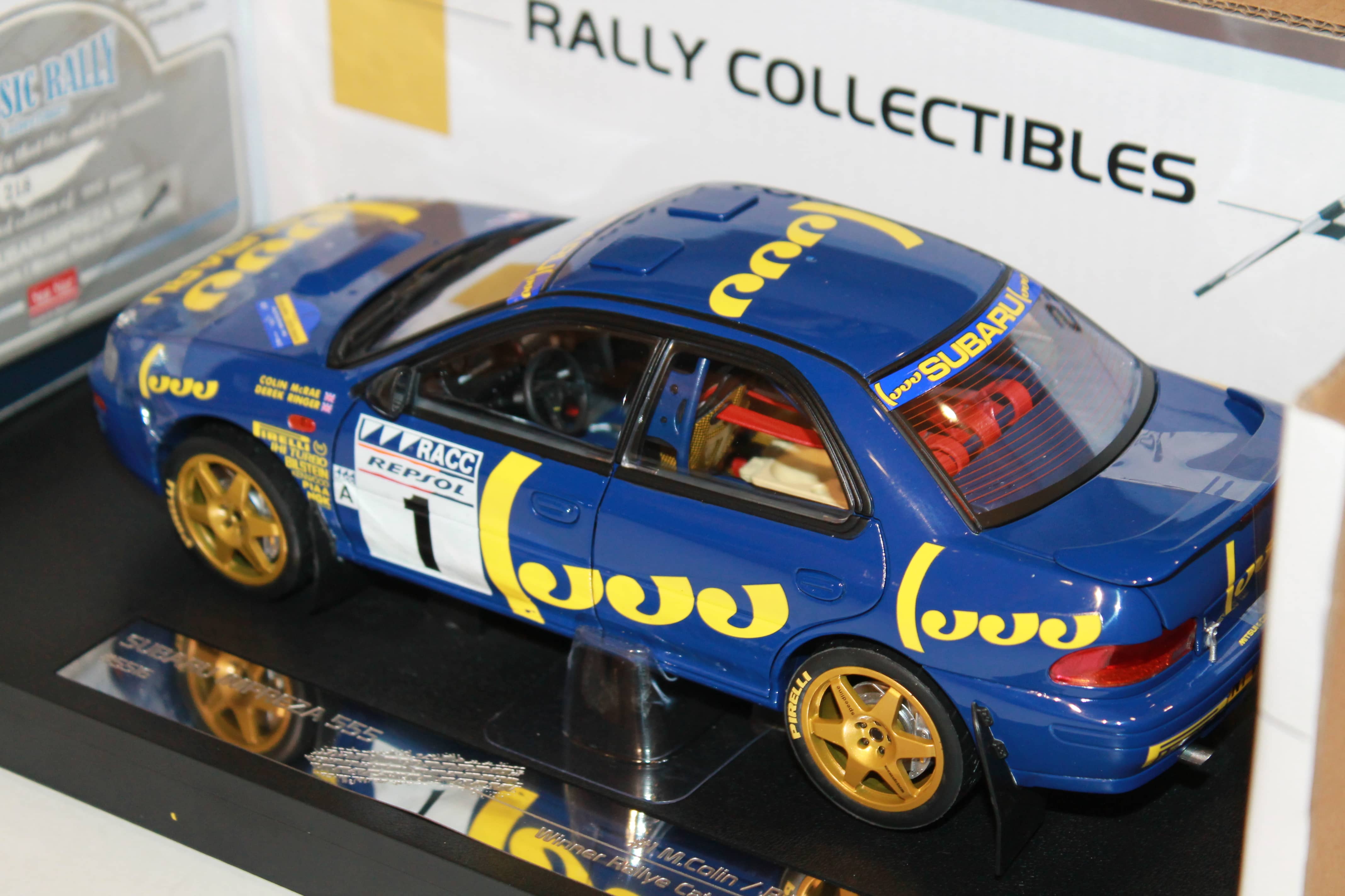 SUBARU IMPREZA 555 N°1 WINNER RALLYE CATALUNYA 1996 SUNSTAR 1/18°