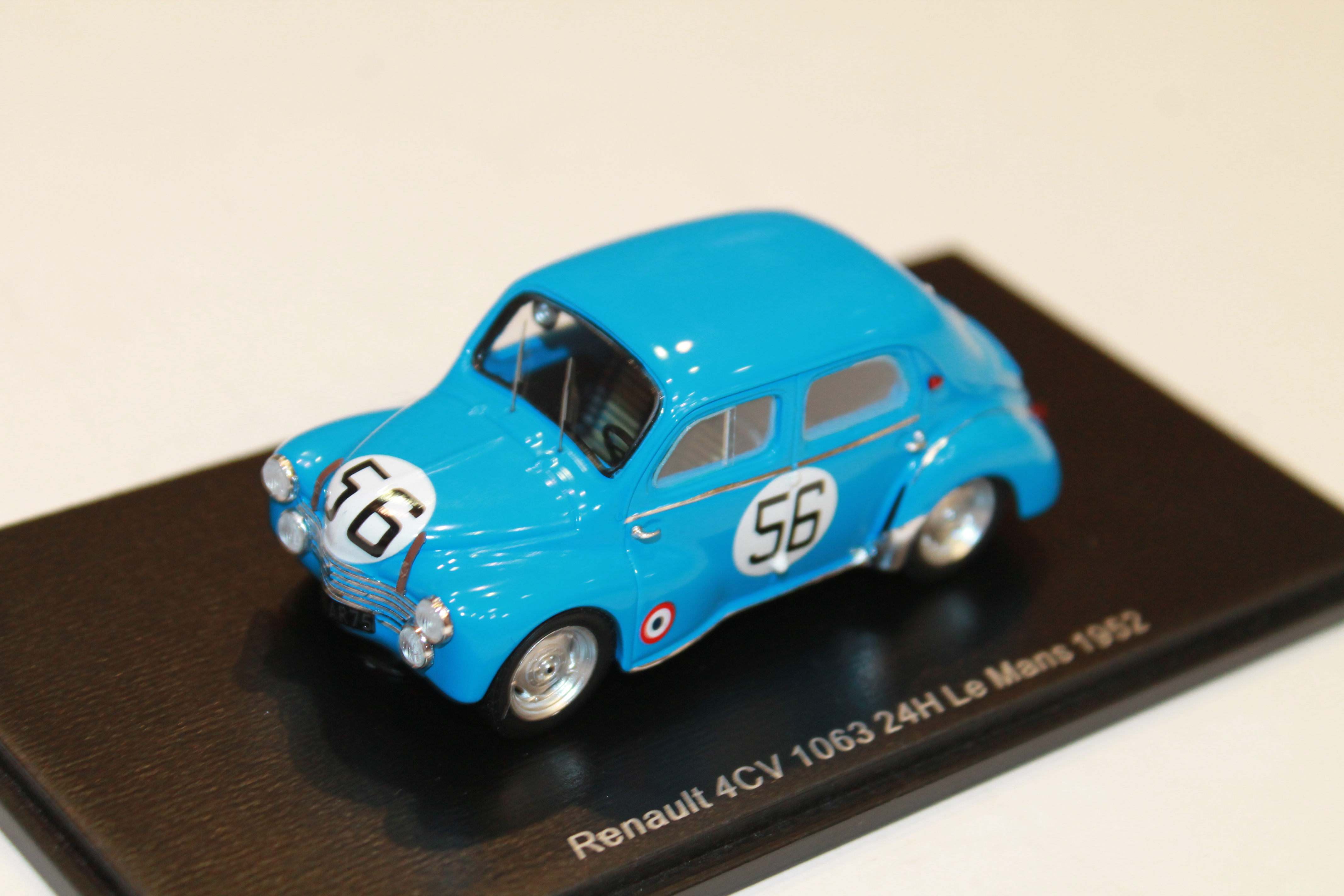 RENAULT 4CV N°56 BLEU LM 1952 SPARK 1/43°