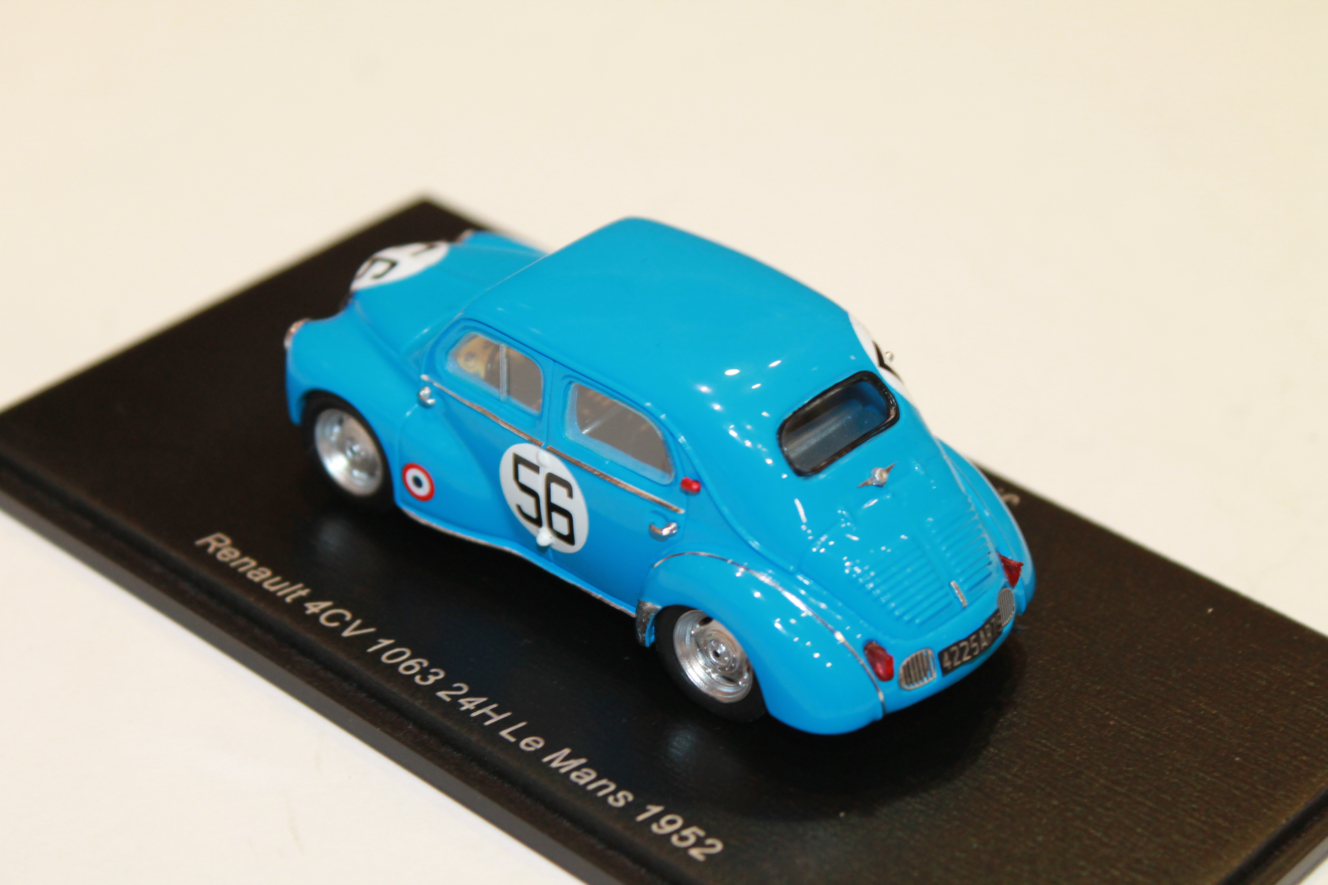 RENAULT 4CV N°56 BLEU LM 1952 SPARK 1/43°