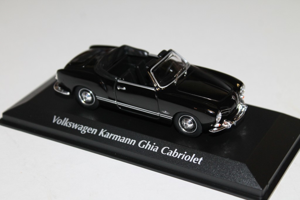 VOLKSWAGEN KARMMANN GHIA CABRIOLET NOIR 1955 MAXICHAMPS 1/43°