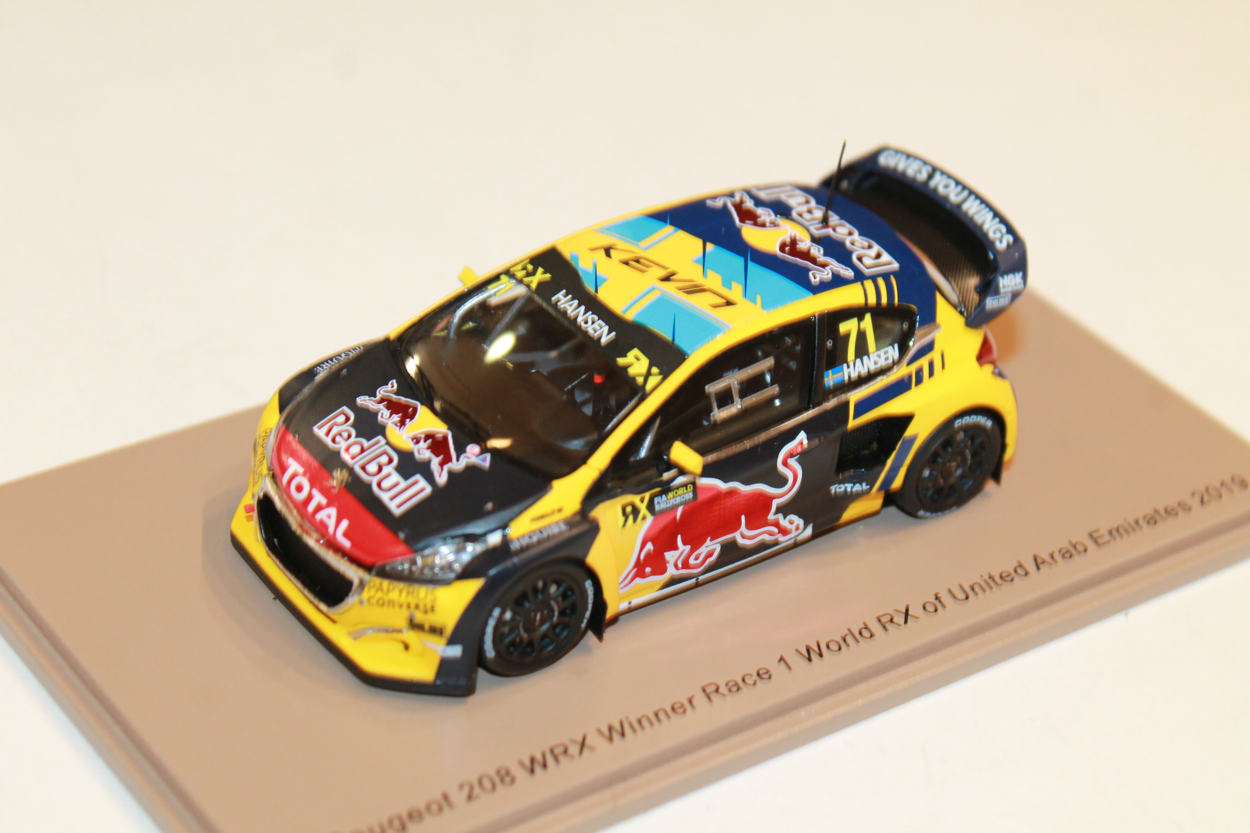 PEUGEOT 208 WRX WINNER RACE 1 WORLD RX OF UNITED ARAB EMIRATES 2019 SPARK 1/43°#