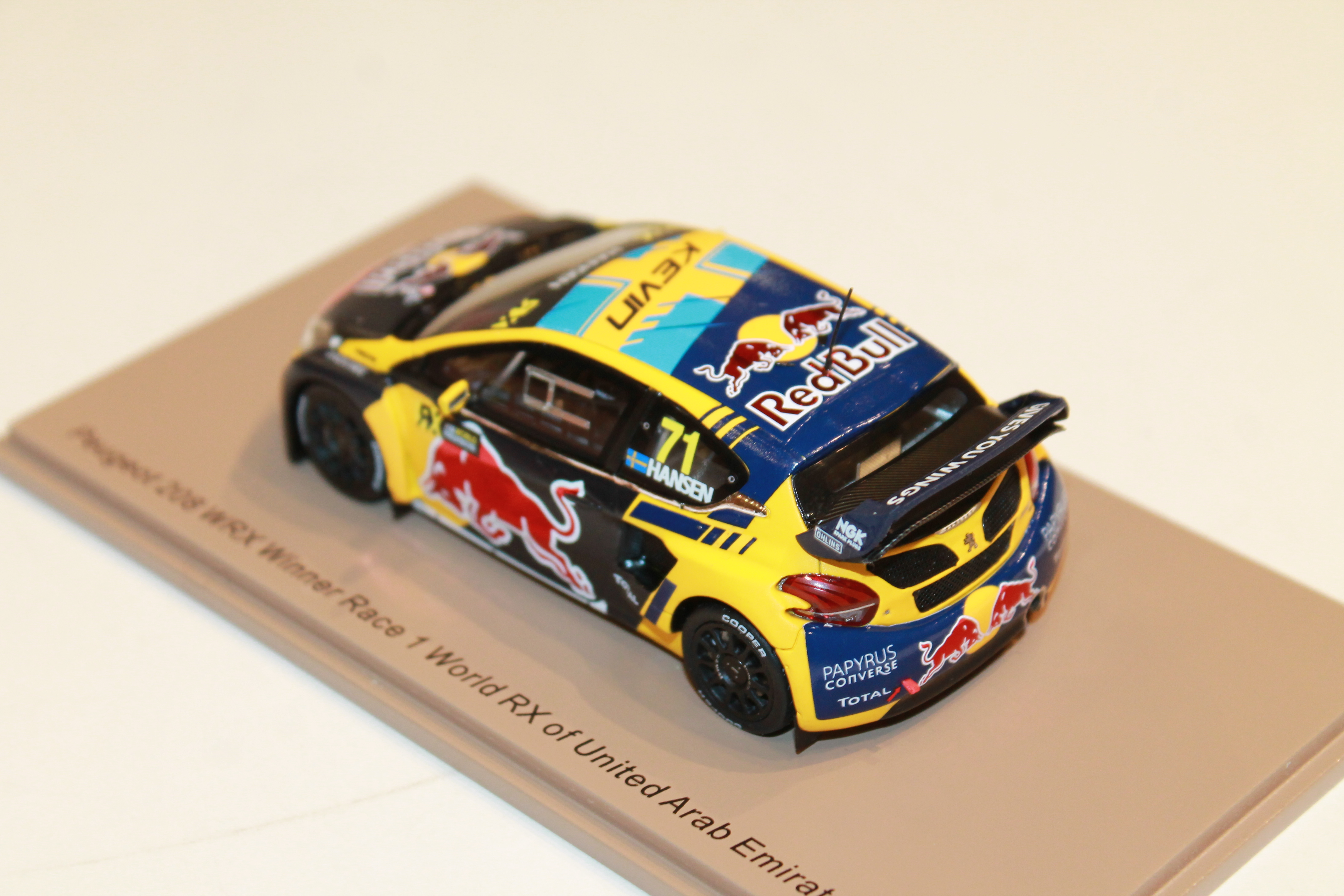 PEUGEOT 208 WRX WINNER RACE 1 WORLD RX OF UNITED ARAB EMIRATES 2019 SPARK 1/43°