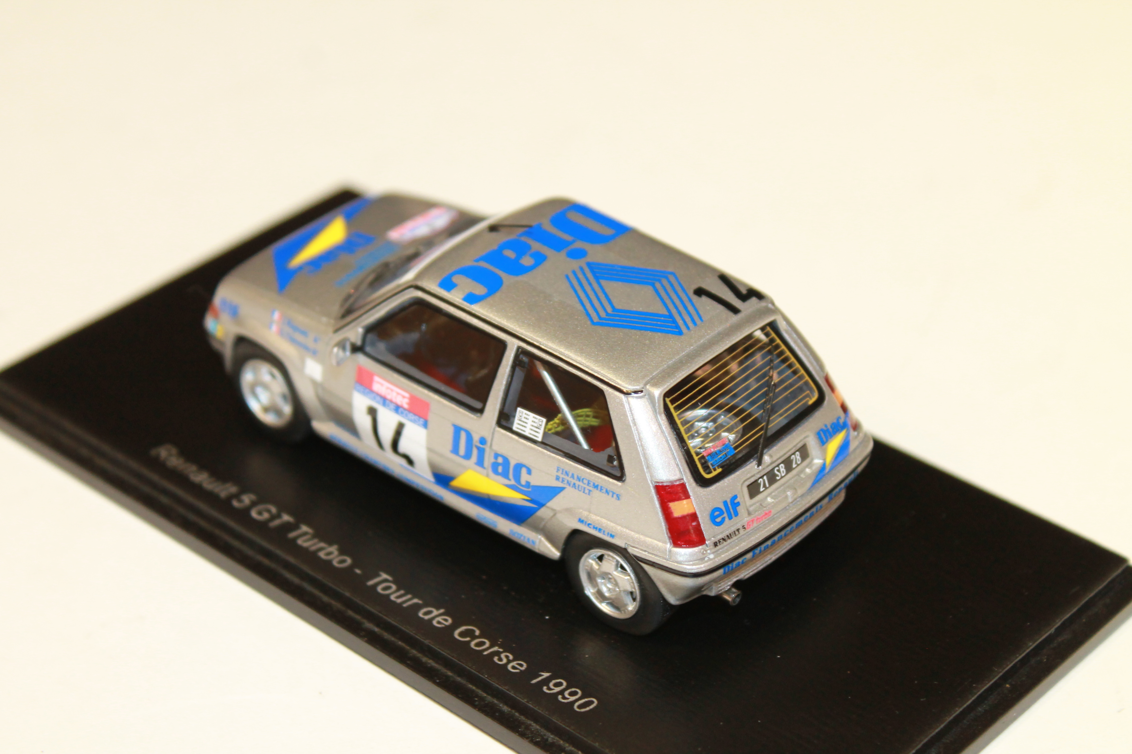 RENAULT 5 GT TURBO N°14 TOUR DE CORSE RALLYE DE FRANCE SPARK 1/43°