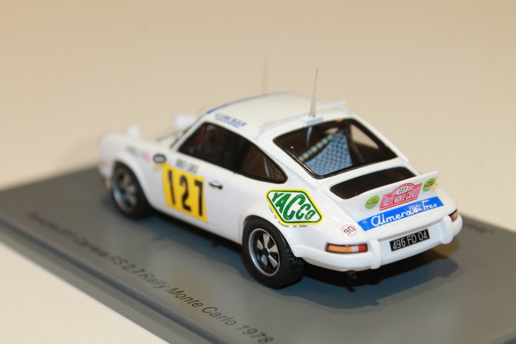 PORSCHE 911 CARRERA RS 2.7 N°127 RMC 1978 SPARK 1/43°