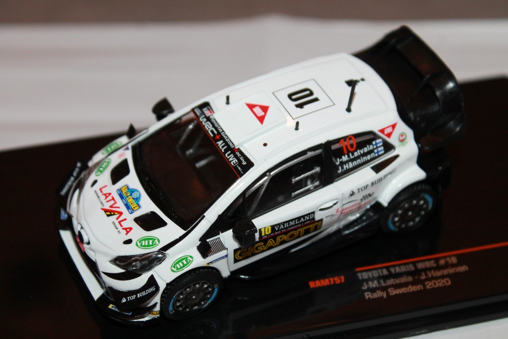 TOYOTA YARIS WRC N°10  SUEDE 2020 IXO 1/43°